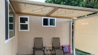 DIY Easy Backyard shade canopy under 50   Pergola diy [upl. by Aihsirt]