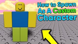 How to Spawn As A CUSTOM Character in Roblox Studio 2020 [upl. by Ahsenev]