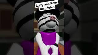 Zizzy and Pony first date  Roblox Piggy Animation [upl. by Laup]