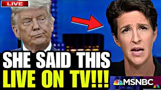 MSNBC Rachel Maddow FREAKS OUT CRYING After NEARLY Getting FIRED For Doing This To Trump LIVE OnAir [upl. by Rosemare]