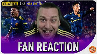 Sancho Villarreal 02 Man Utd Goals UNITED FAN REACTS [upl. by Reivad247]