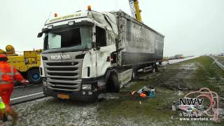 Vrachtwagen berging N50 thv Kampenzuid [upl. by Moonier832]