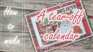 How to make  A tearoff calendar  Simply cards amp Papercraft Issue 247  Tutorial [upl. by Mcroberts]