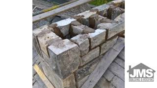 Chimney Stack Re Build In Sand Stone How To JMS [upl. by Lahsiv]