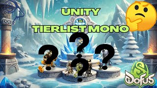 LA MEILLEURE CLASSE POUR RUSH DOFUS UNITY  TIERLIST DOFUS 3 [upl. by Metabel472]