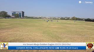 Live Cricket Match  Iris Smart Abuja Golden Eagles vs COSMOS ROYAL CHALLENGERS  01Dec24 0800 AM [upl. by Adleme20]