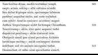 Aeneid Book I 418578 Latin Reading Hexameters [upl. by Esinereb]