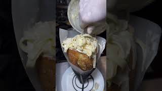 Alfredo Pasta Inside Bread 🥖 [upl. by Wearing]