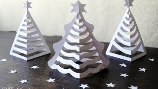 Hattifant  3D Paper Christmas Tree  3D Christmas Tree with Paper  includes FREE templates [upl. by Vito]