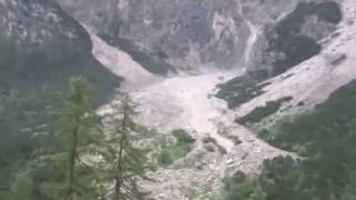 Unwetter im Innerfeldtal  Südtirol Dolomiten Debris Flow  Mudslide  Rockfall [upl. by Atikin]