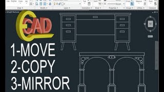 Learning AutoCAD 2013 Tutorial 7 Move Copy and Mirror [upl. by Litha]