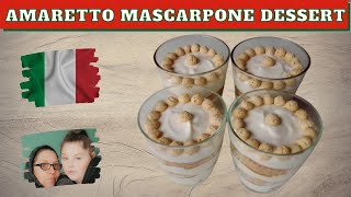 AMARETTO MASCARPONE DESSERT mit Amarettini  Rezept 150 Untertitel [upl. by Mikahs289]