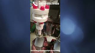 Semi automatic double head acidic filling machine  Toilet cleaner  hazardous liquid filling [upl. by Pejsach]