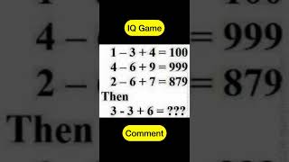 IQ Test  99 fail 💯iq mathseasymathsshortsSLDJfromSg [upl. by Naleag665]