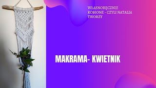 makrama  kwietnik na ścianę [upl. by Nylyahs]