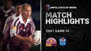 QLD Maroons v NSW Blues Match Highlights  Game III 2001  State of Origin  NRL [upl. by Willumsen807]