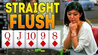 STRAIGHT FLUSH QUADS Crazy Poker Game [upl. by Nwahser407]