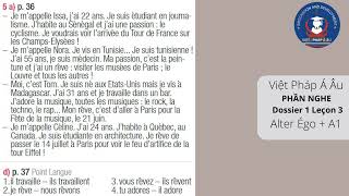 Phần nghe Dossier 1 Leçon 3  Alter Égo  A1 [upl. by Artim]