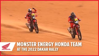 Monster Energy Honda Team at the 2022 Dakar Rally [upl. by Nywled]