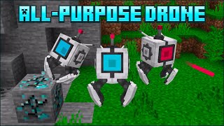 AllPurpose Drone  AddOn  Minecraft PE Bedrock 121 [upl. by Beutner237]