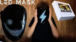 LED Mask Review And How To Use Controls Shining app mask [upl. by Ellord]