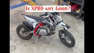 XPRO X15 110cc Pit Bike Review Throttle  Carb  General Bike Adjustment Instructions Engine Oil [upl. by Ellimahs]