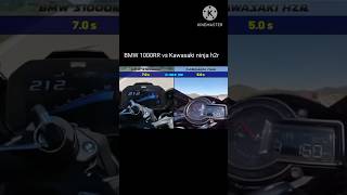 Ninja h2r vs BMW 1000RR top speed top speed biker ninja bmw power race rider shortvideo [upl. by Kassi]