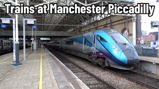 Trains at Manchester Piccadilly  TPE Class 802 EMR Class 170’s amp More [upl. by Kere]