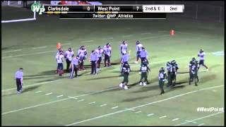 West Point High 22 Aeris Williams 15 yard TD [upl. by Yraillih]