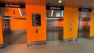 Otis GEN2 MRL Glass Elevator At Boston Logan Airport BOS Terminal C In Boston MA 11152023 [upl. by Yecam116]