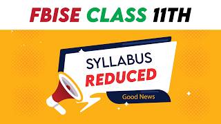 Class 11th Syllabus Reduced  Important Update from Federal Board [upl. by Constanta393]