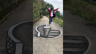 Vivid 3D paintings by Zhang Shixian Extremely beautiful painting videos street painting100 [upl. by Livvy]