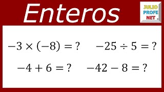 OPERACIONES CON NÚMEROS ENTEROS [upl. by Nhguavoj]