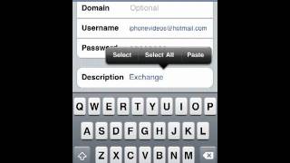 How to setup a hotmail live or msn Exchange account on your iphone ipod or ipad [upl. by Hachmin]