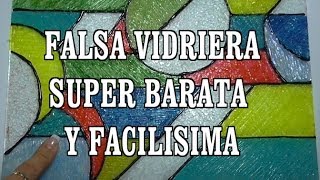 DIY FALSA VIDRIERA DE SILICONA Y ESMALTE  FALSE VITRAL [upl. by Anirbus66]