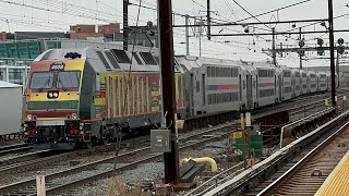 Northeast Corridor Midday EidalFitr Railfanning at Harrison Station Amtrak NJT PATH [upl. by Roswell818]