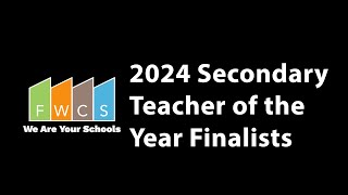 Teacher of the Year 2024  Secondary Finalists [upl. by Menis]