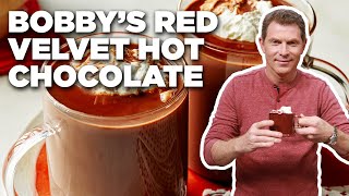 Bobby Flays Red Velvet Hot Chocolate  Brunch  Bobbys  Food Network [upl. by Ilehs]