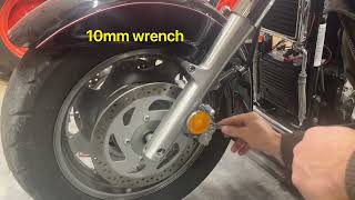 2003 Suzuki Intruder VL1500 Front and Rear Wheel Removal  C90 [upl. by Joselyn]