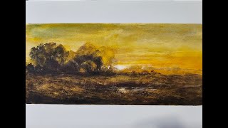 Full Length Tonalist Landscape Painting Tutorial in Watercolor [upl. by Eelyme836]