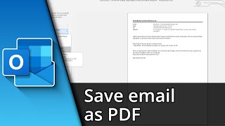 Save Outlook email as PDF  Outlook Email to PDF ✅ Tutorial [upl. by Solhcin577]