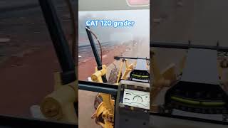 CAT 120 motor grader running Road workshots [upl. by Fleur]