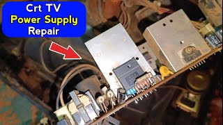 Crt tv power supply repair  crt tv repair  crt tv str change  STR 6707  crt tv not working [upl. by Vilhelmina151]