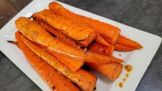 Honey Garlic Oven Roasted Carrots Christmas Side Dish Roasted Carrots [upl. by Eidahs]