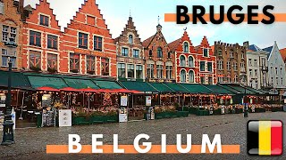 Europes Most Beautiful Places To Visit  Bruges Belgium Walking Tour  4K UHD 60FPS 20 JANUARY 2022 [upl. by Tibbs]