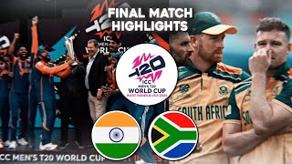 India vs South Africa 2024 T20 World Cup Final match HD Extended highlights [upl. by Hardej]