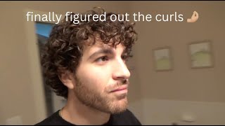 mens life changing curly hair styling routine [upl. by Onoitna]