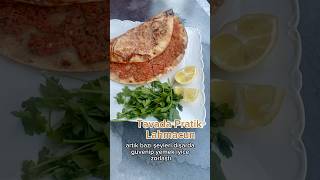 Tavada pratik lahmacun 🌯 easyrecipe yemektarifleri pratiktarifler food tarif lahmacun yemek [upl. by Venola]