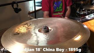 Z Zildjian 18quot China Boy  1895 Grams [upl. by Atinihs]