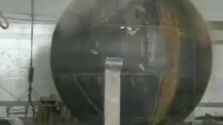 Explosively hydroforming a steel sphere [upl. by Oringa]